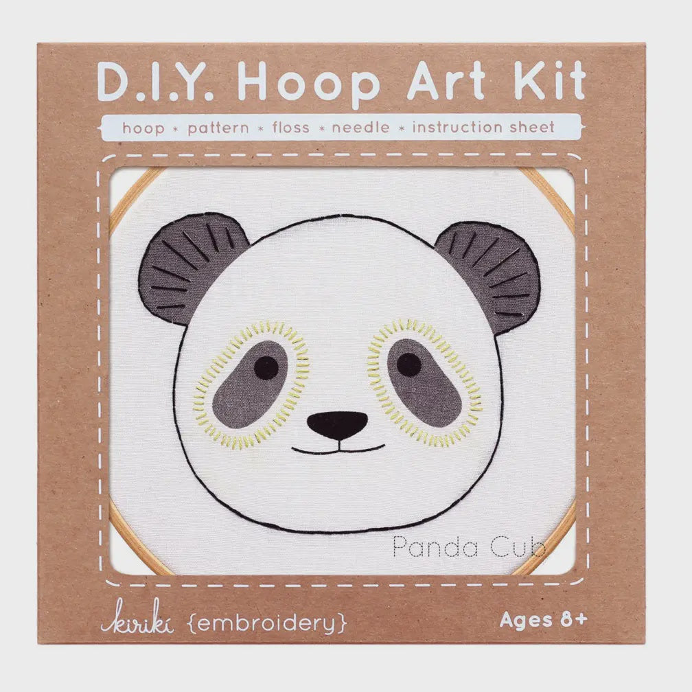 Panda Beginner DIY Hoop Art Kit