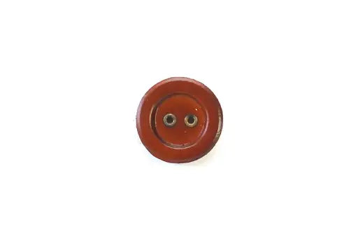 Leather Concave Buttons with Metal Rims (22mm)