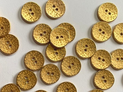 Hammered Metal Buttons (13mm)