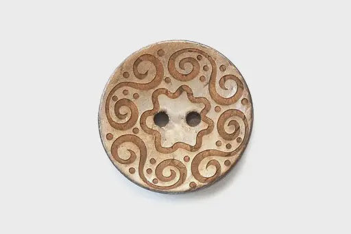 Coconut Spirals Buttons / BS1049C40 (40mm)