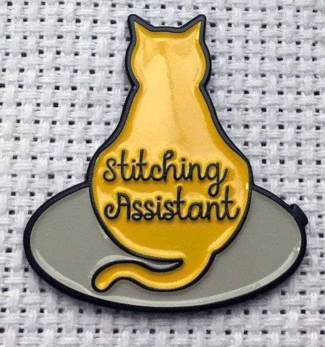 Stitching Assistant Orange Kitty Needleminder