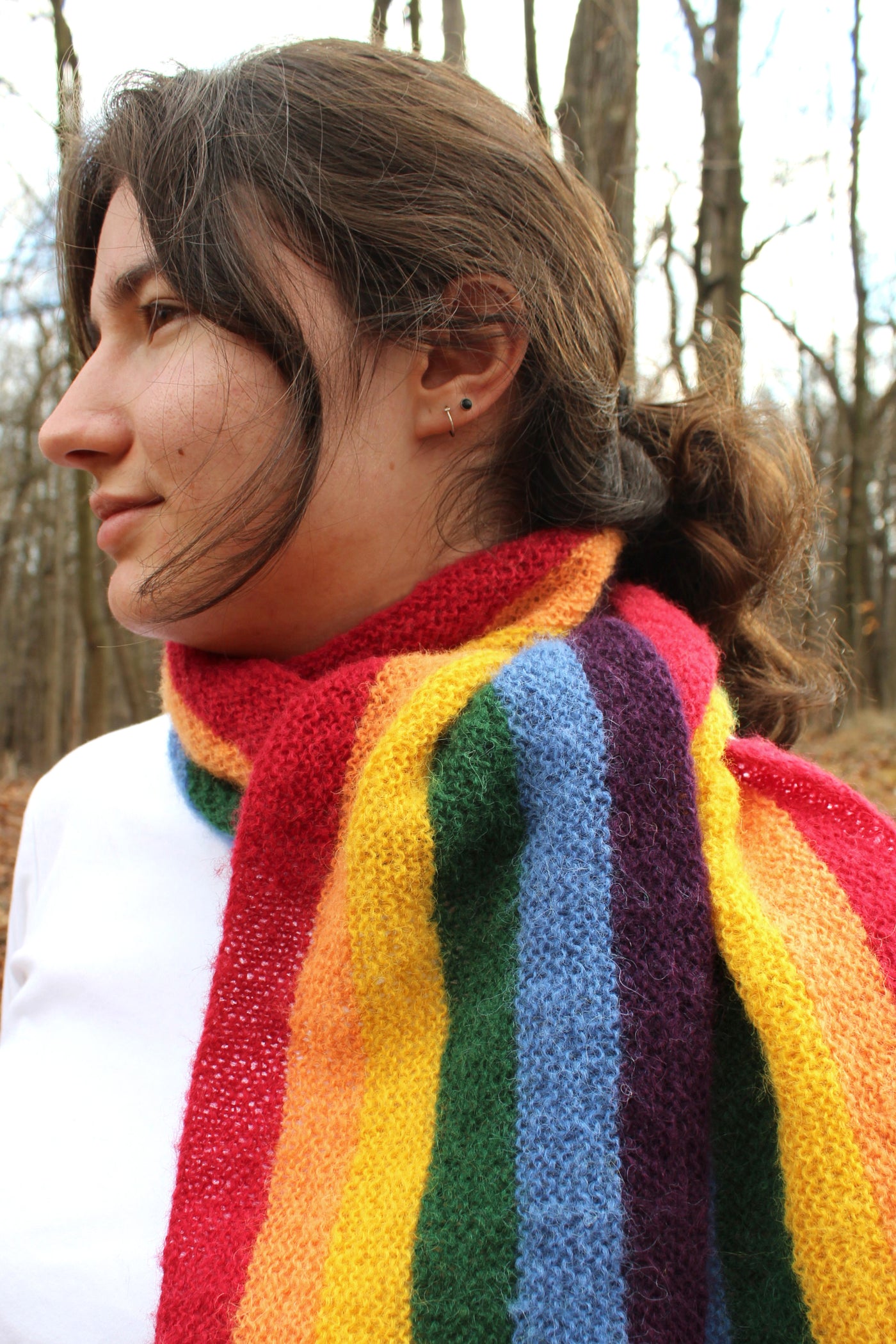 Rainbow Scarf Kit, Blue Sky Fibers Prairie