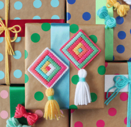 Diamond Needlepoint Ornament