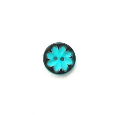 Plastic Groovy Flower Buttons (15mm)