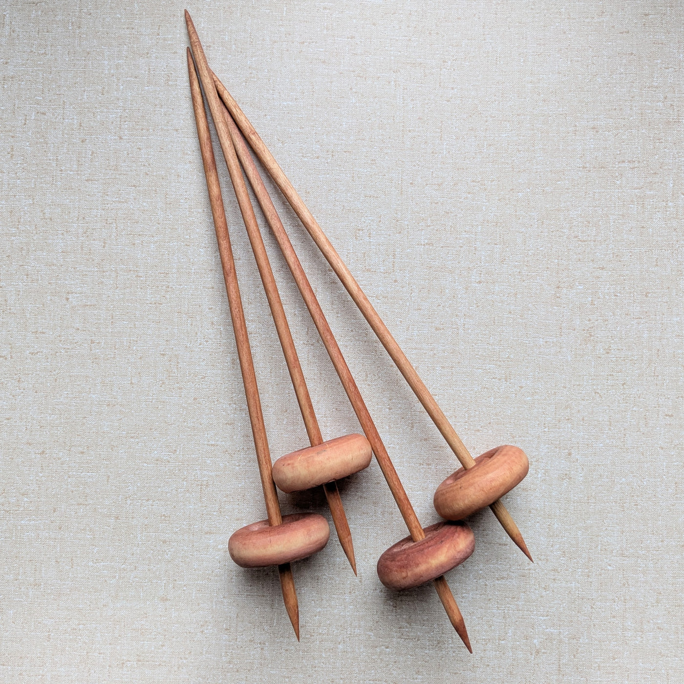 Support Spindle with Wood Whorl