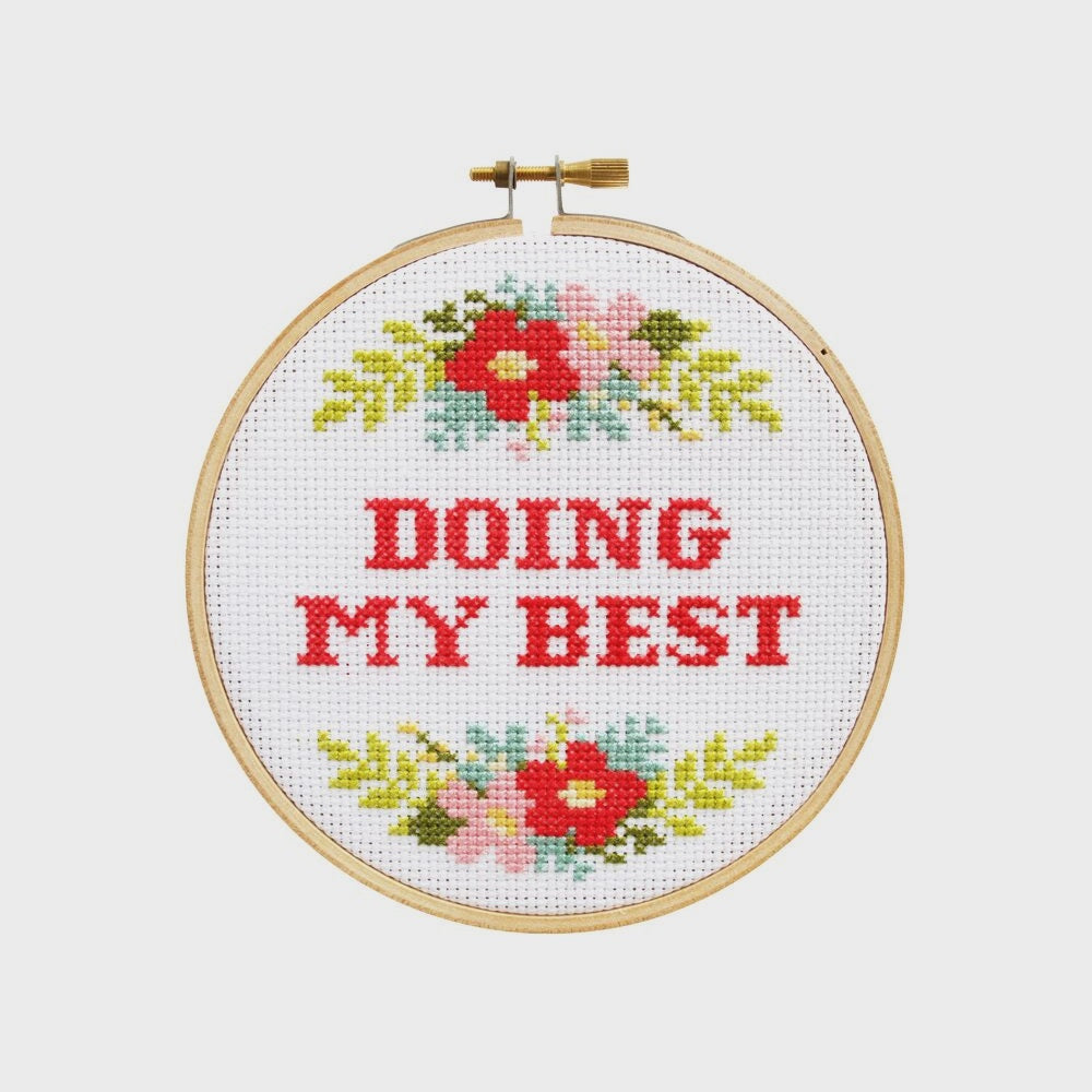 "Doing My Best" Counted Cross Stitch Kit