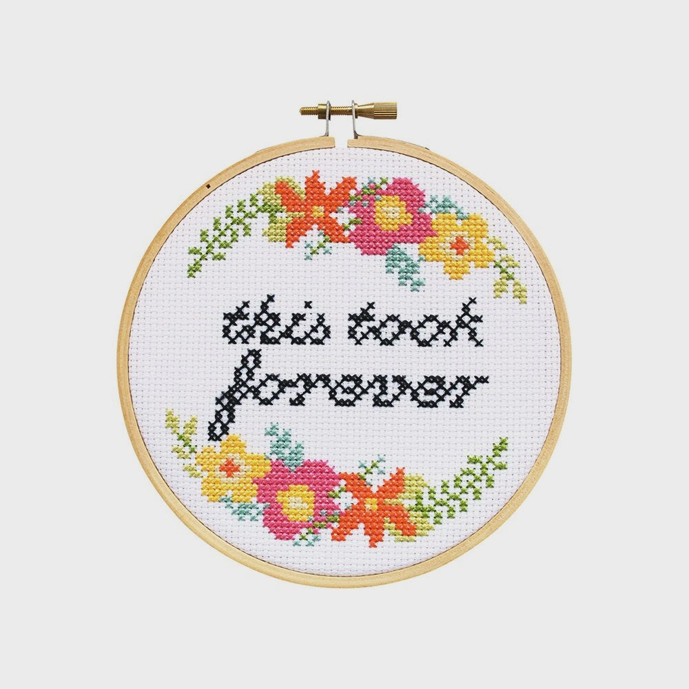 "This Took Forever" Counted Cross Stitch Kit