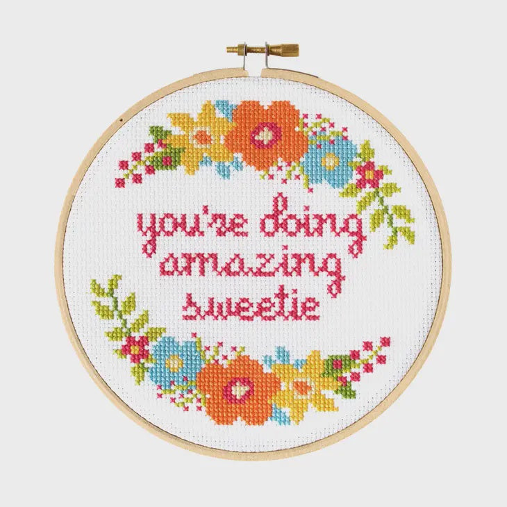 You're Doing Amazing Sweetie Counted Cross Stitch