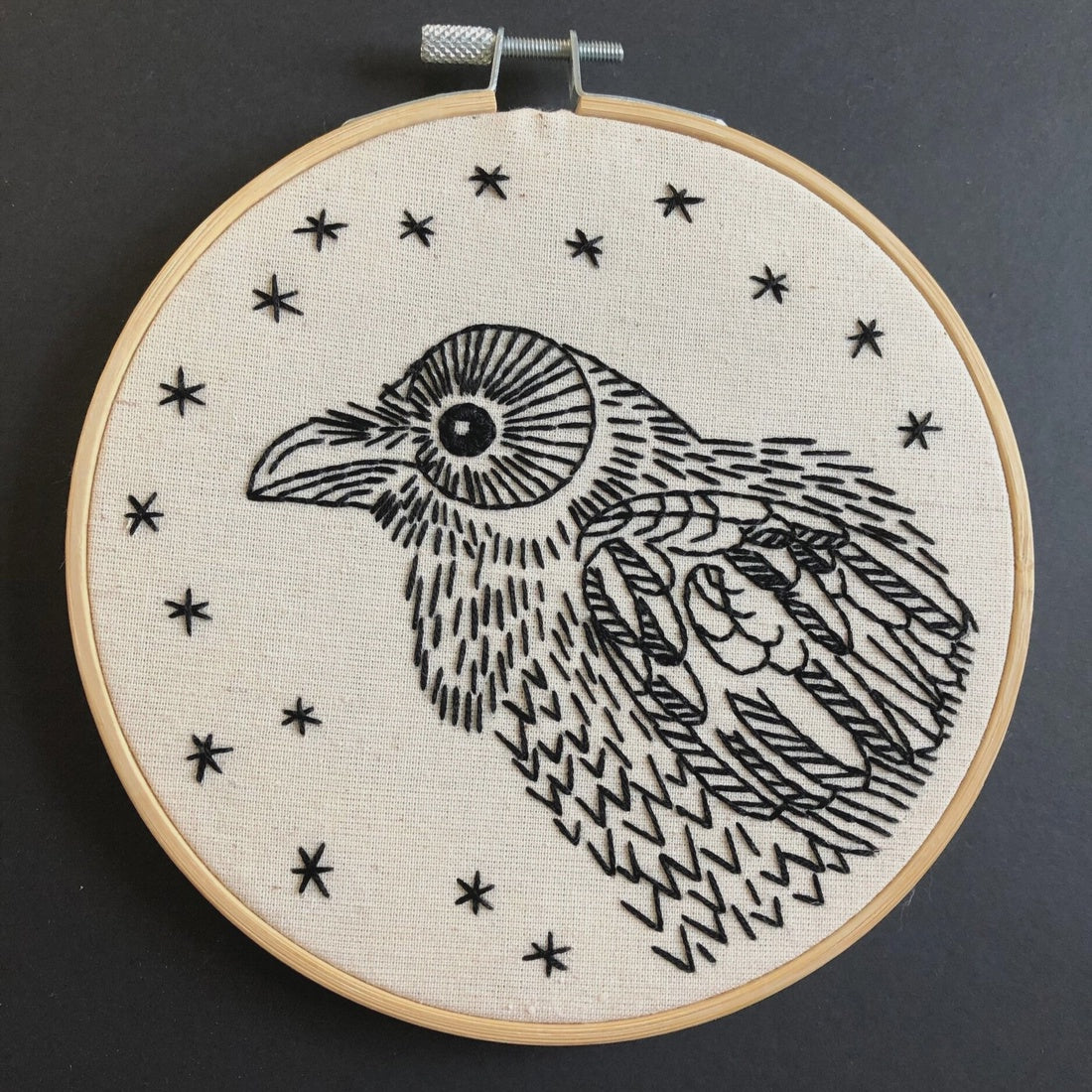 Raven Embroidery Kit