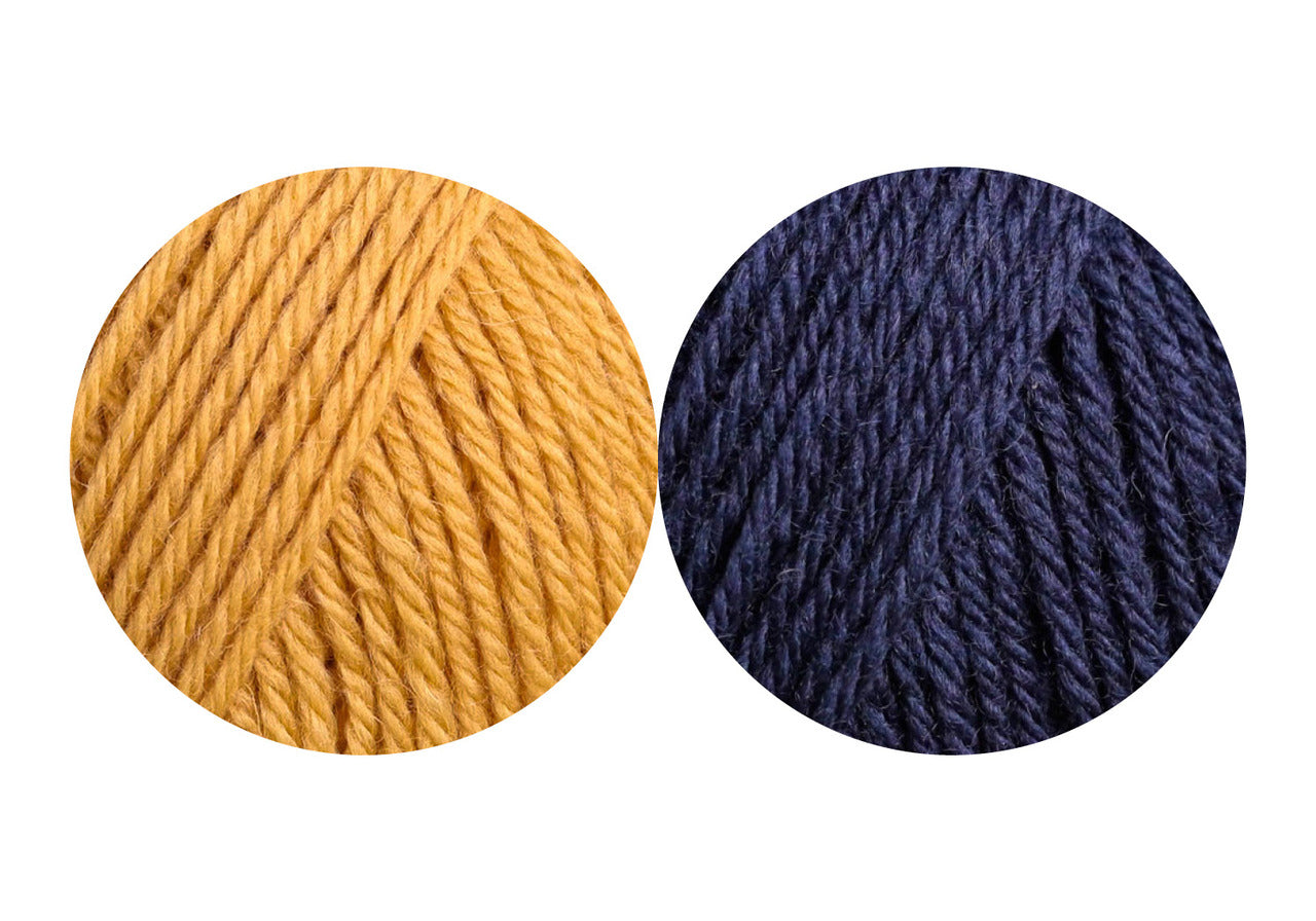 Basic Striped Scarf Kit (Maize & Blue)