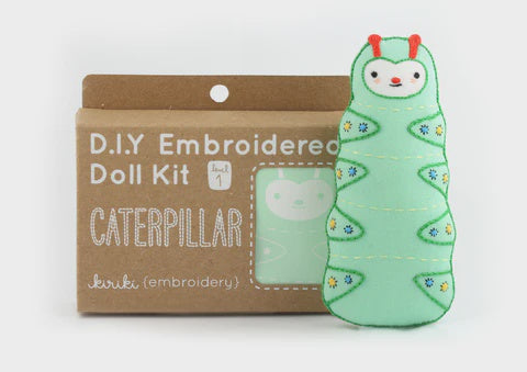 Caterpillar DIY Embroidered Doll Kit (Level 1)