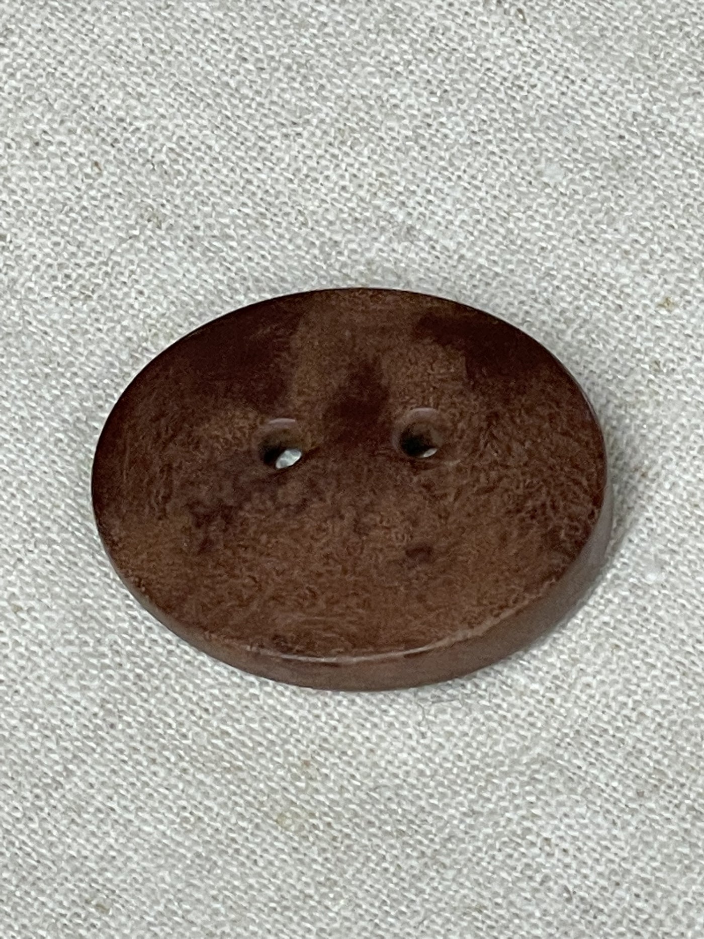 Poly Brown Oval Buttons (28mm)
