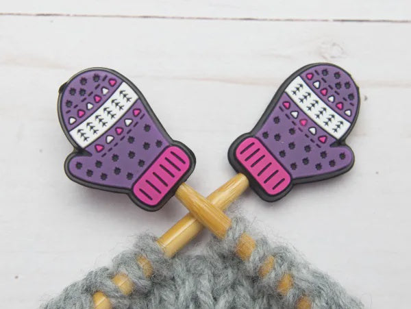 Purple Mittens Stitch Stoppers