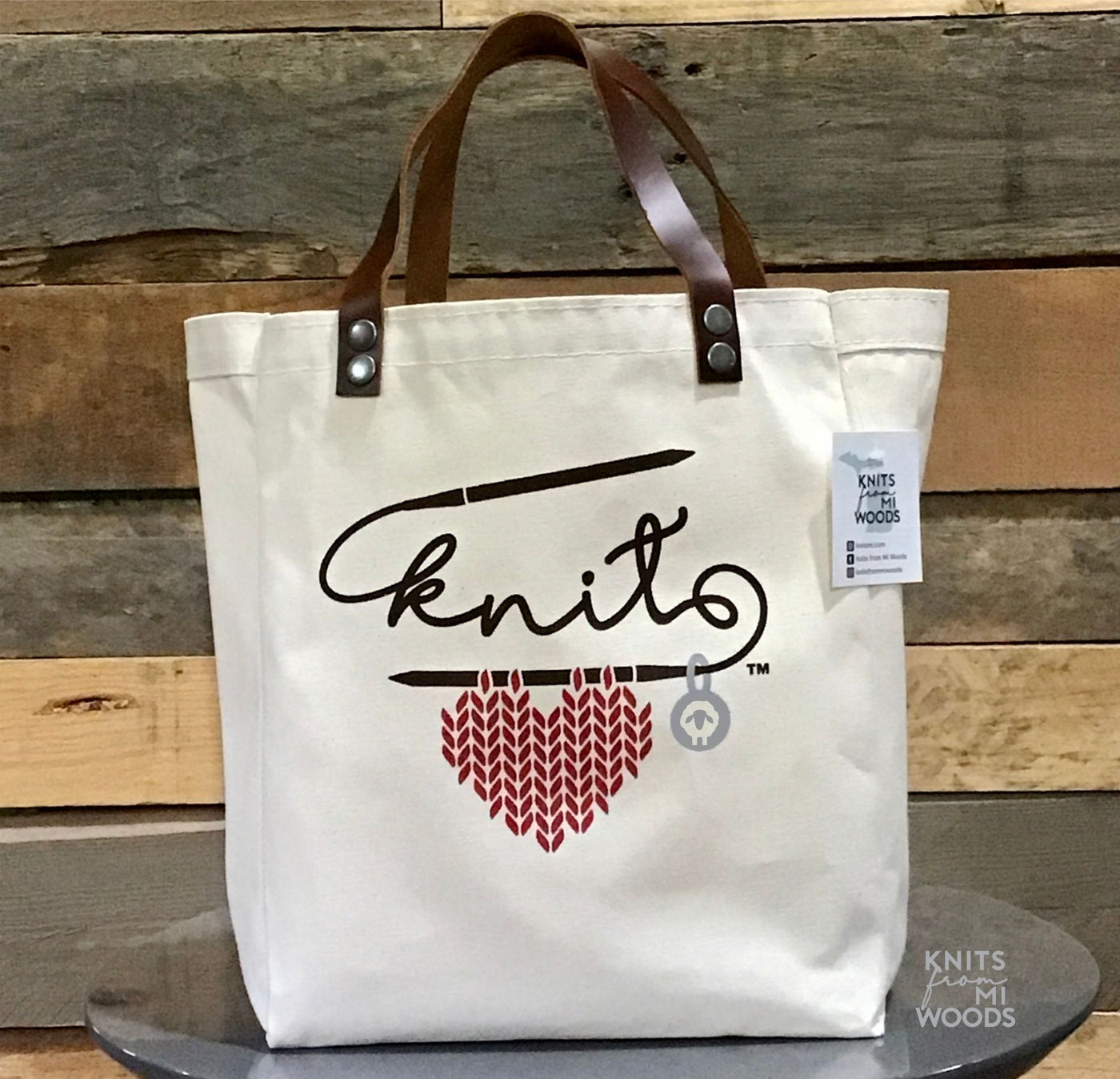Knit Love Canvas Tote (Sheep)