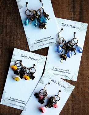 April Showers Bring May Flowers Stitch Marker Set