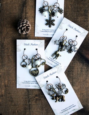 Winter Forest Stitch Marker Set