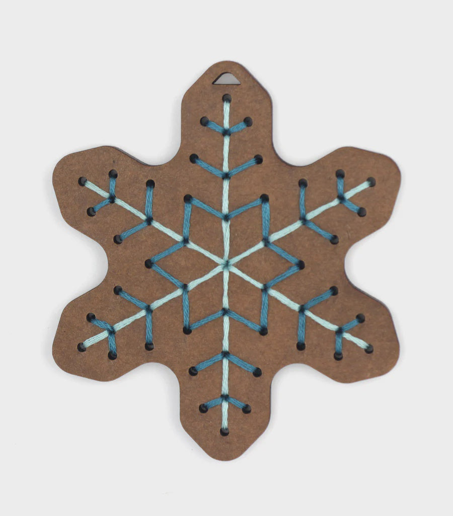 Gingerbread Flake: DIY Stitched Ornament Kit