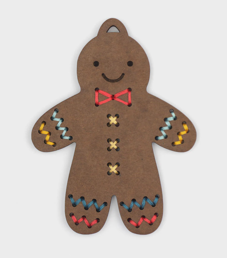 Gingerbread Kid: DIY Stitched Ornament Kit