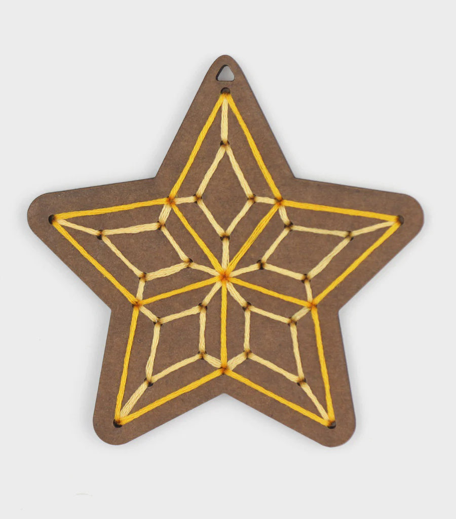 Gingerbread Star: DIY Stitched Ornament Kit