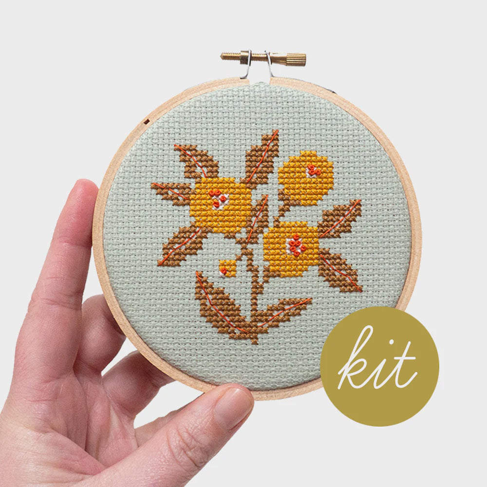 Retro Blooms (Counted Cross Stitch)