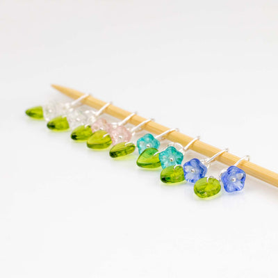 Little Flowers Stitch Markers (Ring or Removable)