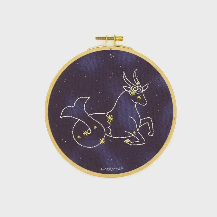 Capricorn Embroidery Kit (6" hoop)