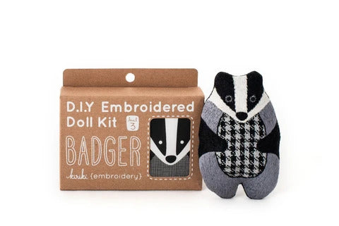 Badger DIY Embroidered Doll Kit (Level 3)