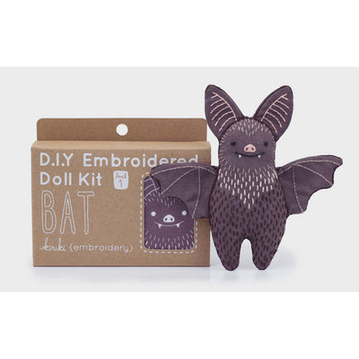 Bat DIY Embroidered Doll Kit (Kiriki, Level 1)