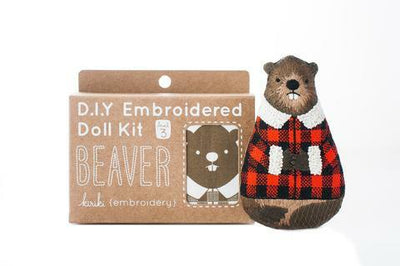 Beaver DIY Embroidered Doll Kit (Level 3)