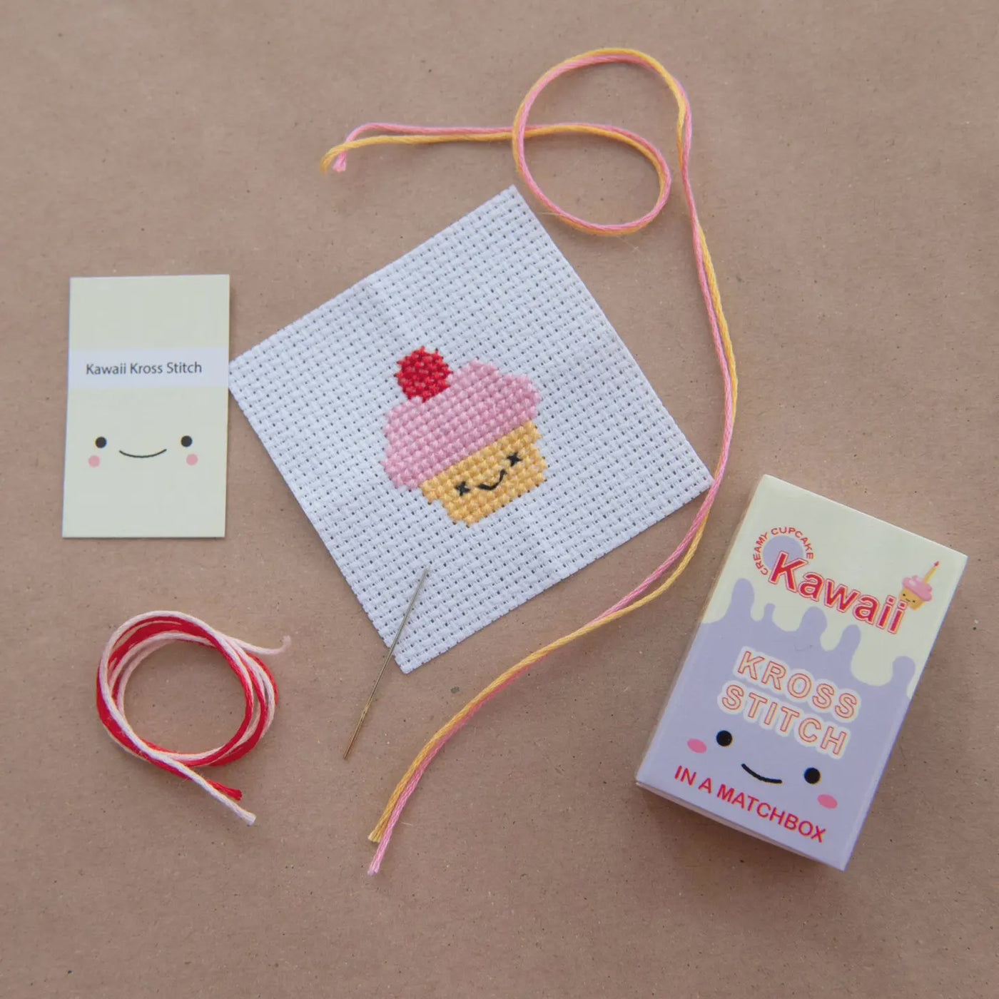Kawaii Cupcake Mini Cross Stitch Kit