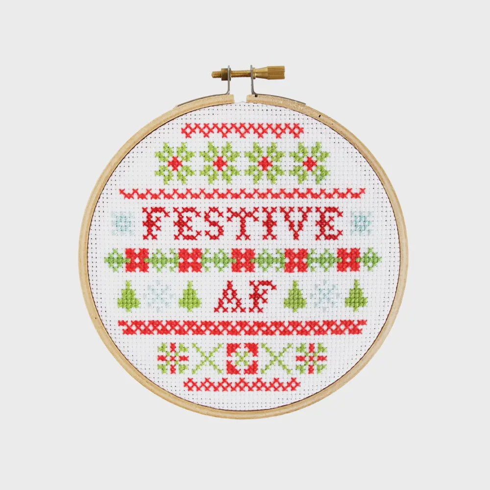 Festive AF Counted Cross Stitch Kit