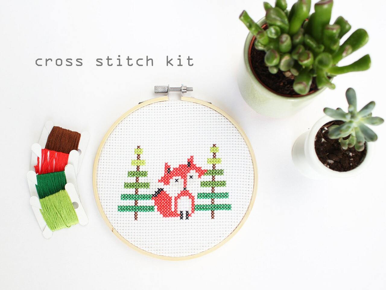 Mini Fox Kit (Counted Cross Stitch)