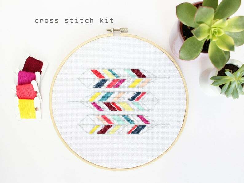 Geometric Feathers Kit (Counted Cross Stitch)