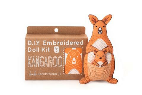 Kangaroo DIY Embroidered Doll Kit (Level 2)