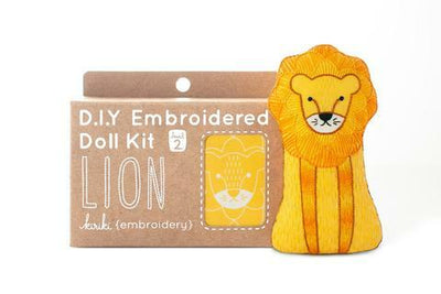 Lion DIY Embroidered Doll Kit (Level 2)