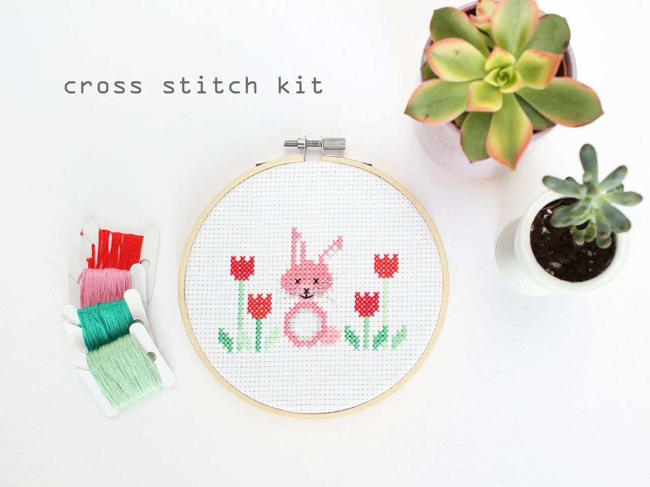 Mini Bunny Kit (Counted Cross Stitch)