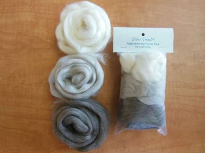 Fiber Trends Roving for Felting: Natural Roving Variety Pack – Spun