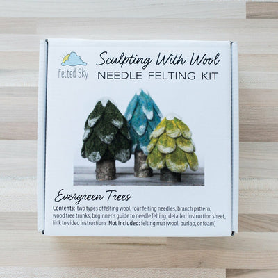 Evergreen Trees Needle Felting Kit