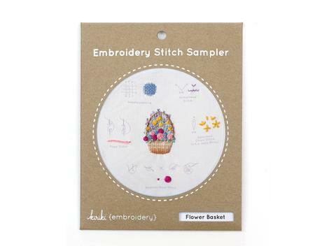 Flower Basket: Embroidery Stitch Sampler