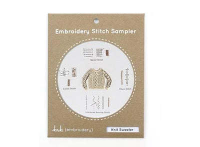 Knit Sweater: Embroidery Stitch Sampler