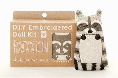 Raccoon DIY Embroidered Doll Kit (Level 3)