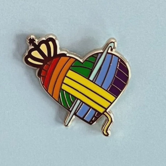 Rainbow Crochet Heart