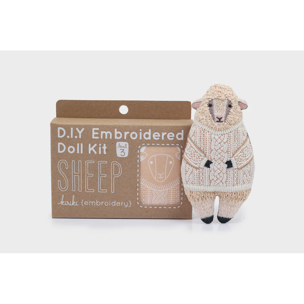 Sheep DIY Embroidered Doll Kit (Level 3)