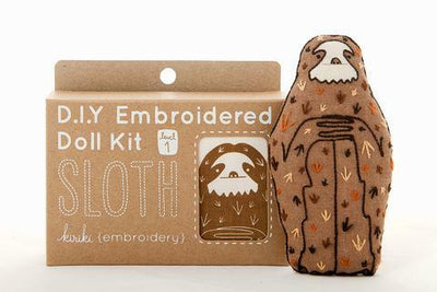 Sloth DIY Embroidered Doll Kit (Level 1)