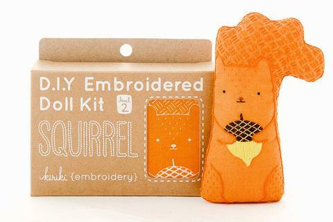 Squirrel DIY Embroidered Doll Kit (Level 2)