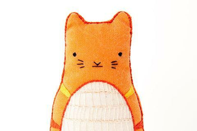Tabby Cat DIY Embroidered Doll Kit (Level 2)
